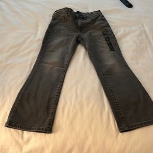 Banana Republic petite cropped bootcut grey jeans